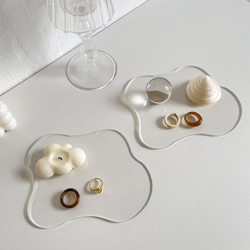 Irregular Clear Acrylic Coaster for Drinks & Decor by HitMyNeed