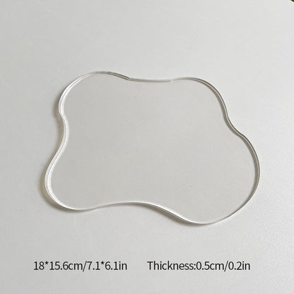 Irregular Clear Acrylic Coaster for Drinks & Decor by HitMyNeed
