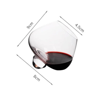 Irregular Rotating Whiskey & Cocktail Tumbler Glass by HitMyNeed