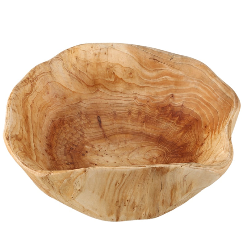 Irregular Wooden Fruit Bowl for Table & Kitchen by HitMyNeed