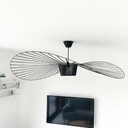 Italian Nordic Straw Hat Fabric Pendant Lamp by HitMyNeed