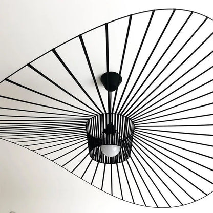 Italian Nordic Straw Hat Fabric Pendant Lamp by HitMyNeed
