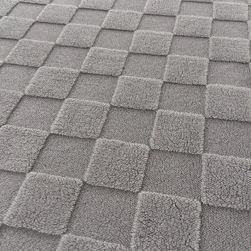 Jacquard Velvet Plaid Fitted Mattress Cover by HitMyNeed