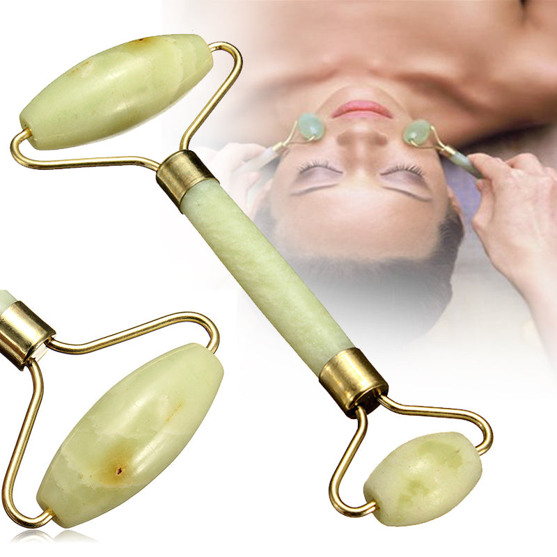 Jade Face Roller Lymphatic Massage Tool by HitMyNeed