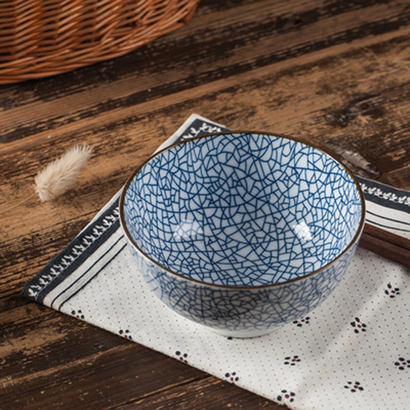 Japanese Ceramic Rice Bowl Set, 4 Piece, 300ml by HitMyNeed