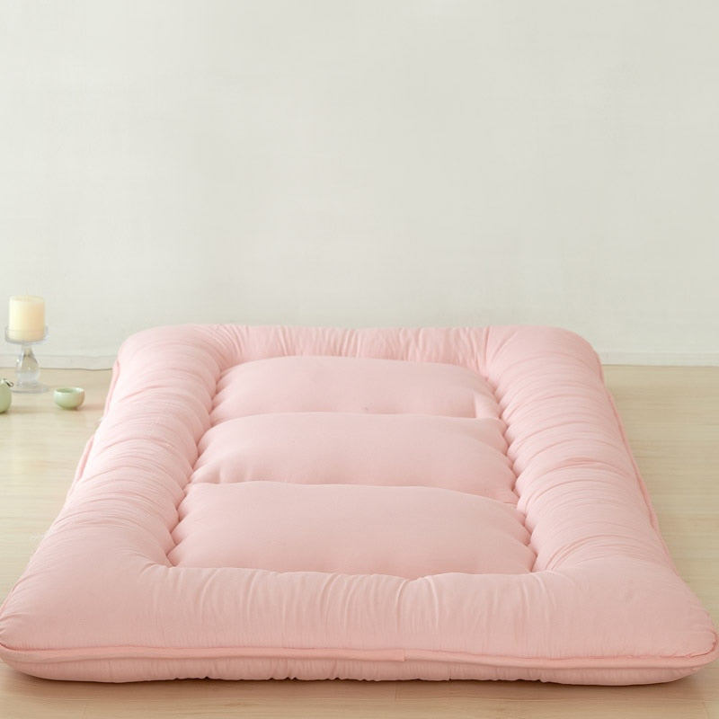 Japanese Foldable Futon Floor Mattress 150x200cm pink by HitMyNeed