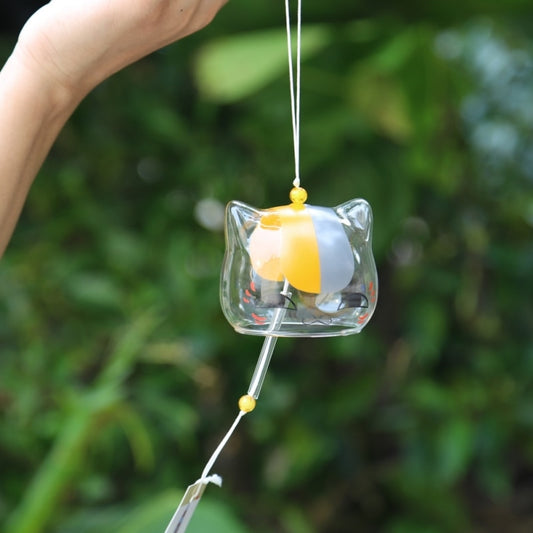 Japanese Glass Cat Wind Chime for Home & Garden by HitMyNeed
