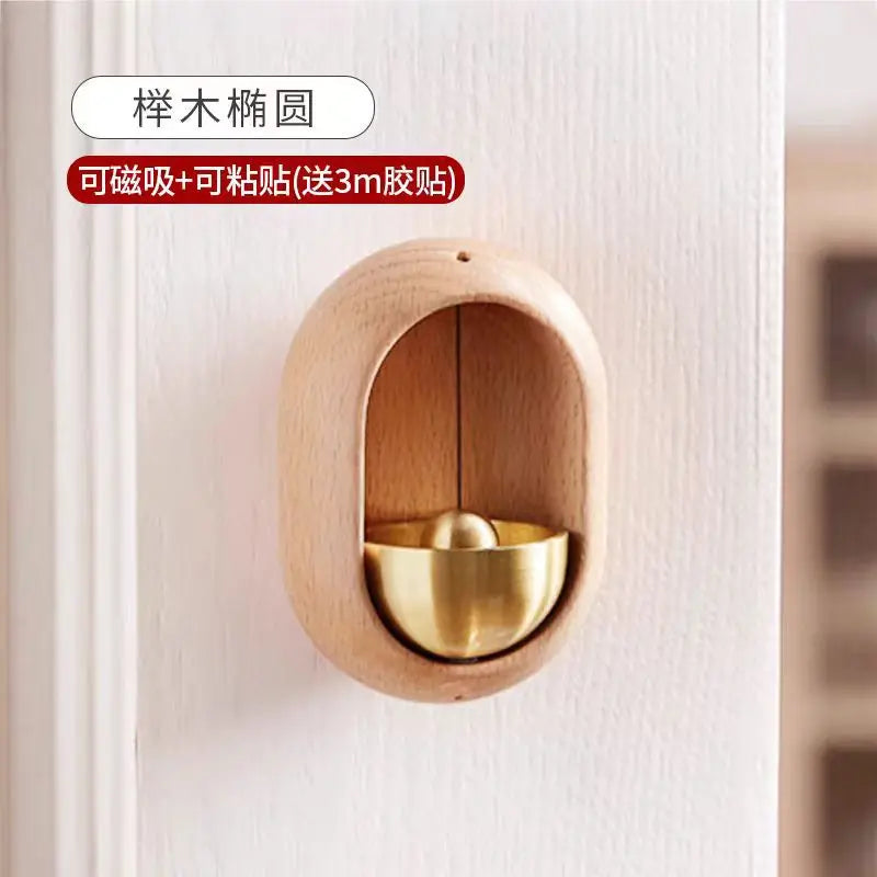 Japanese Wooden Wind Chime Wireless Doorbell light-brown by HitMyNeed