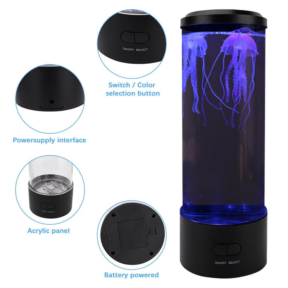 Jellyfish LED Mood Lamp Night Light Aquarium by HitMyNeed