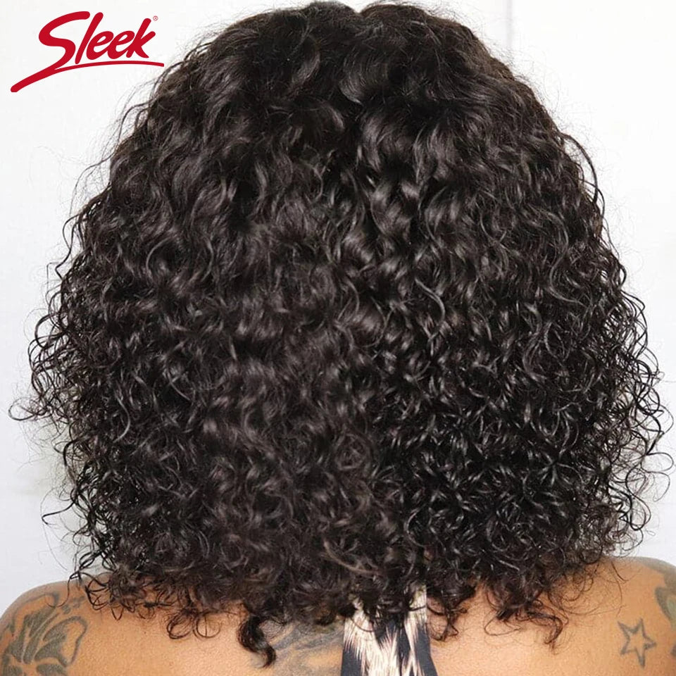 Jerry Curly Short Bob Human Hair Wig With Bangs by HitMyNeed