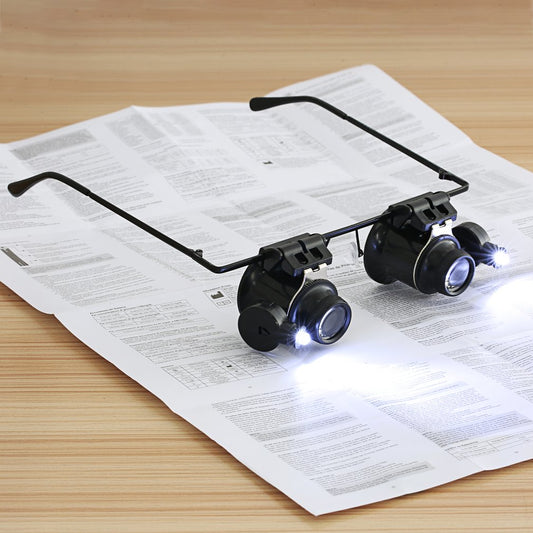 Jewelry Magnifier Inspector Glasses with LED Lights by HitMyNeed