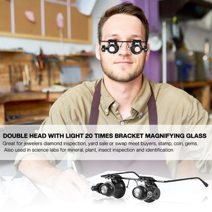 Jewelry Magnifier Inspector Glasses with LED Lights by HitMyNeed