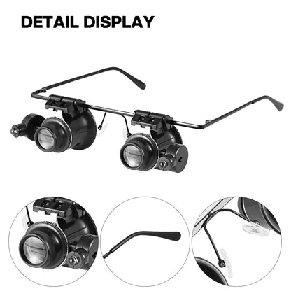 Jewelry Magnifier Inspector Glasses with LED Lights by HitMyNeed