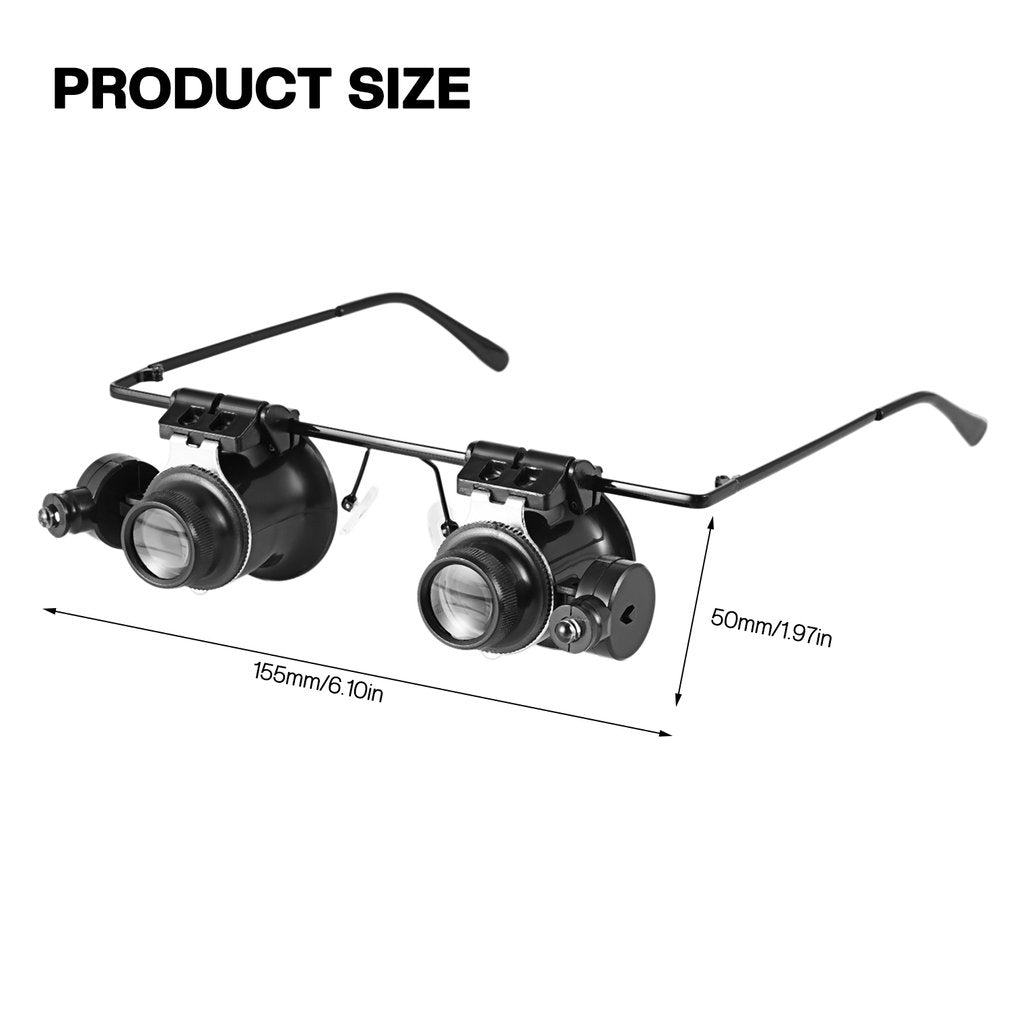 Jewelry Magnifier Inspector Glasses with LED Lights by HitMyNeed