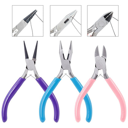 Jewelry Making Pliers Set with Rubber Grip (3 pcs) by HitMyNeed