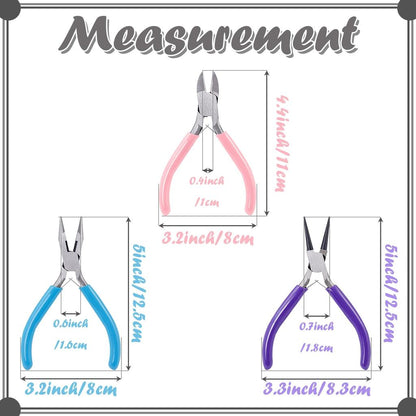 Jewelry Making Pliers Set with Rubber Grip (3 pcs) by HitMyNeed