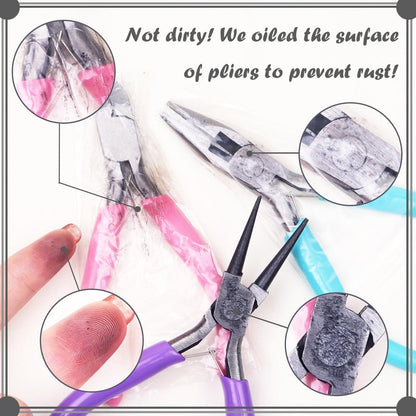 Jewelry Making Pliers Set with Rubber Grip (3 pcs) by HitMyNeed