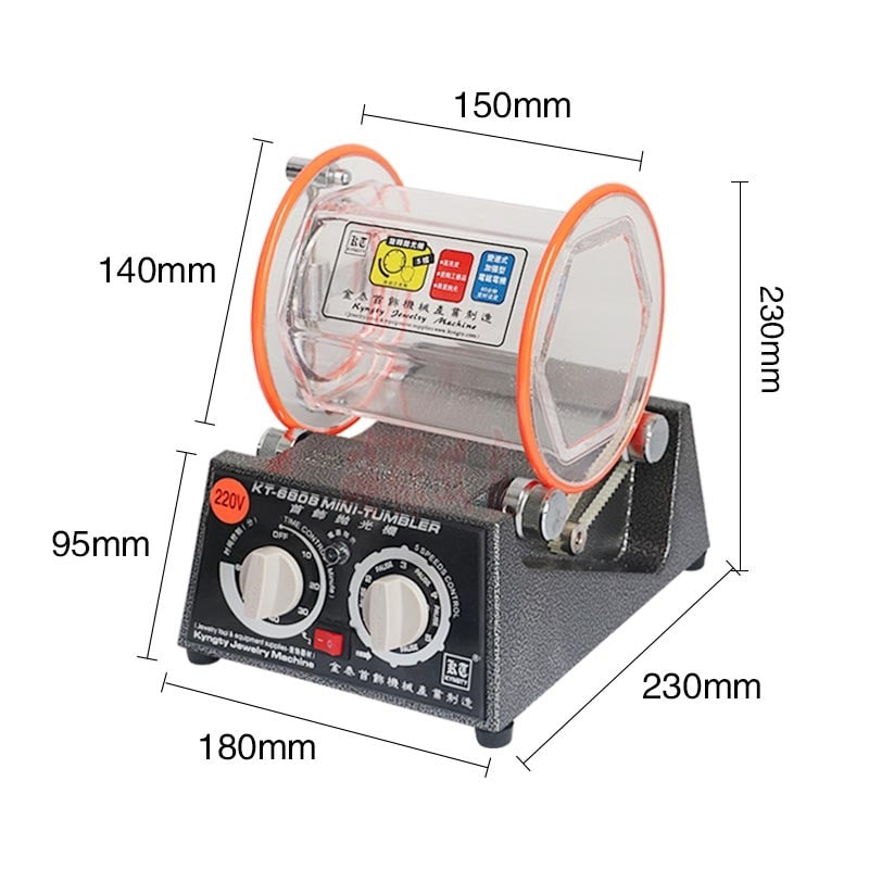 Jewelry Polisher 3 kg Rotary Tumbler, 220V EU Plug by HitMyNeed