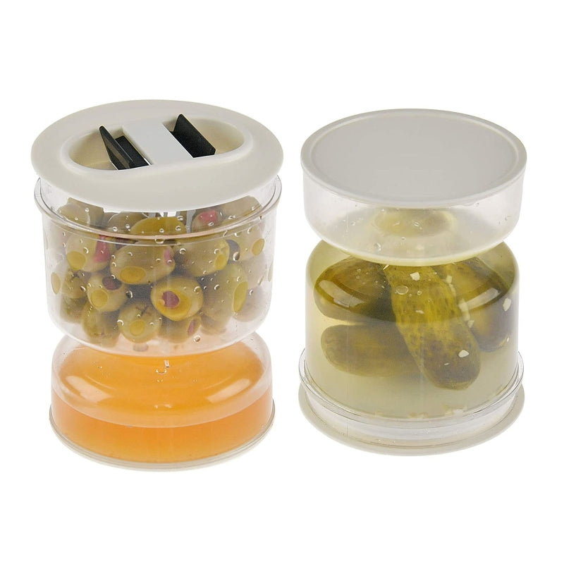 Juice Separator Pickle and Olive Dispenser Jar by HitMyNeed