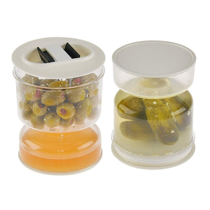 Juice Separator Pickle and Olive Dispenser Jar by HitMyNeed