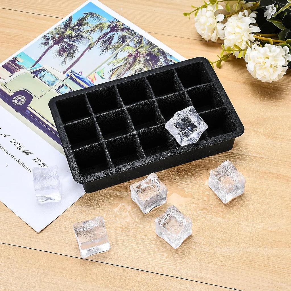 Jumbo Silicone Ice Cube Tray with 15 Large Grids by HitMyNeed