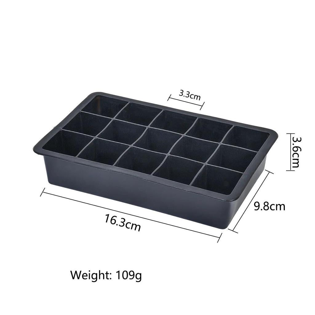Jumbo Silicone Ice Cube Tray with 15 Large Grids by HitMyNeed