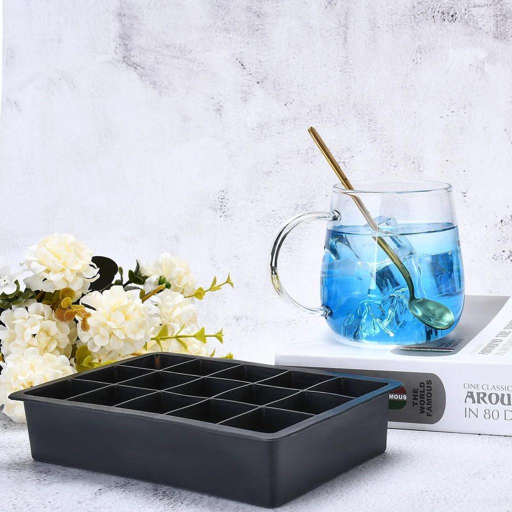 Jumbo Silicone Ice Cube Tray with 15 Large Grids by HitMyNeed