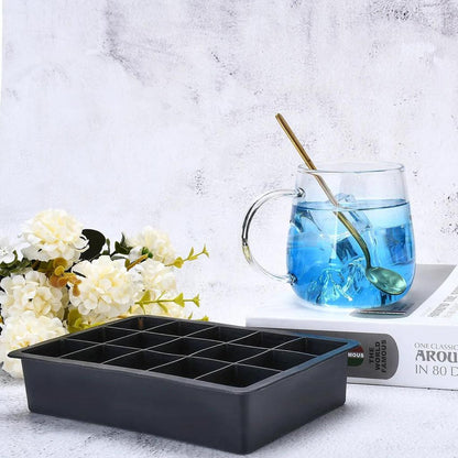 Jumbo Silicone Ice Cube Tray with 15 Large Grids by HitMyNeed