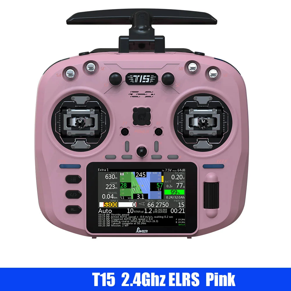 Jumper T15 Hall Sensor FPV Radio Controller ELRS t15-2-4g-pink by HitMyNeed