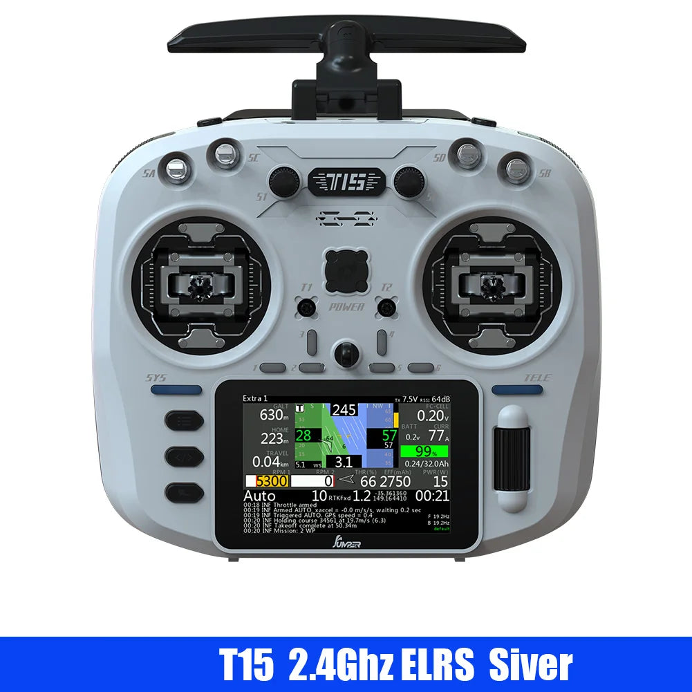 Jumper T15 Hall Sensor FPV Radio Controller ELRS t15-2-4g-siver by HitMyNeed