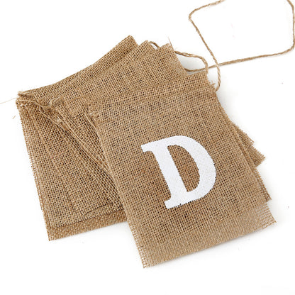 Just Married Burlap Bunting Wedding Banner by HitMyNeed