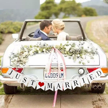 Just Married Car Banner Wedding Decoration by HitMyNeed