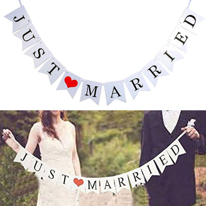 Just Married Car Banner Wedding Decoration by HitMyNeed