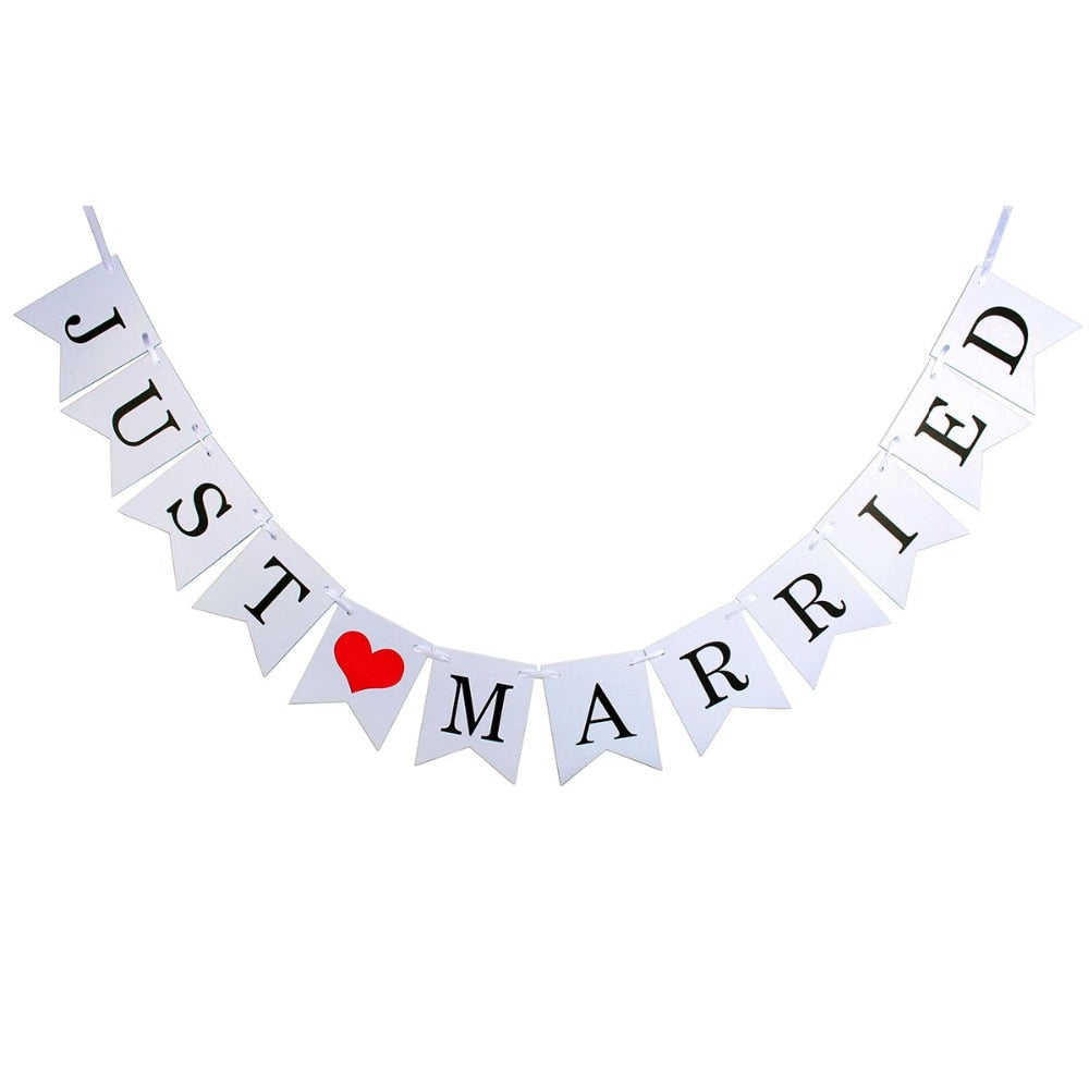 Just Married Car Banner Wedding Decoration by HitMyNeed