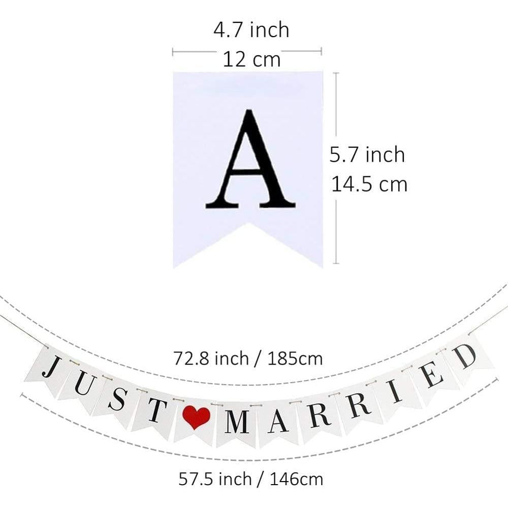 Just Married Car Banner Wedding Decoration by HitMyNeed