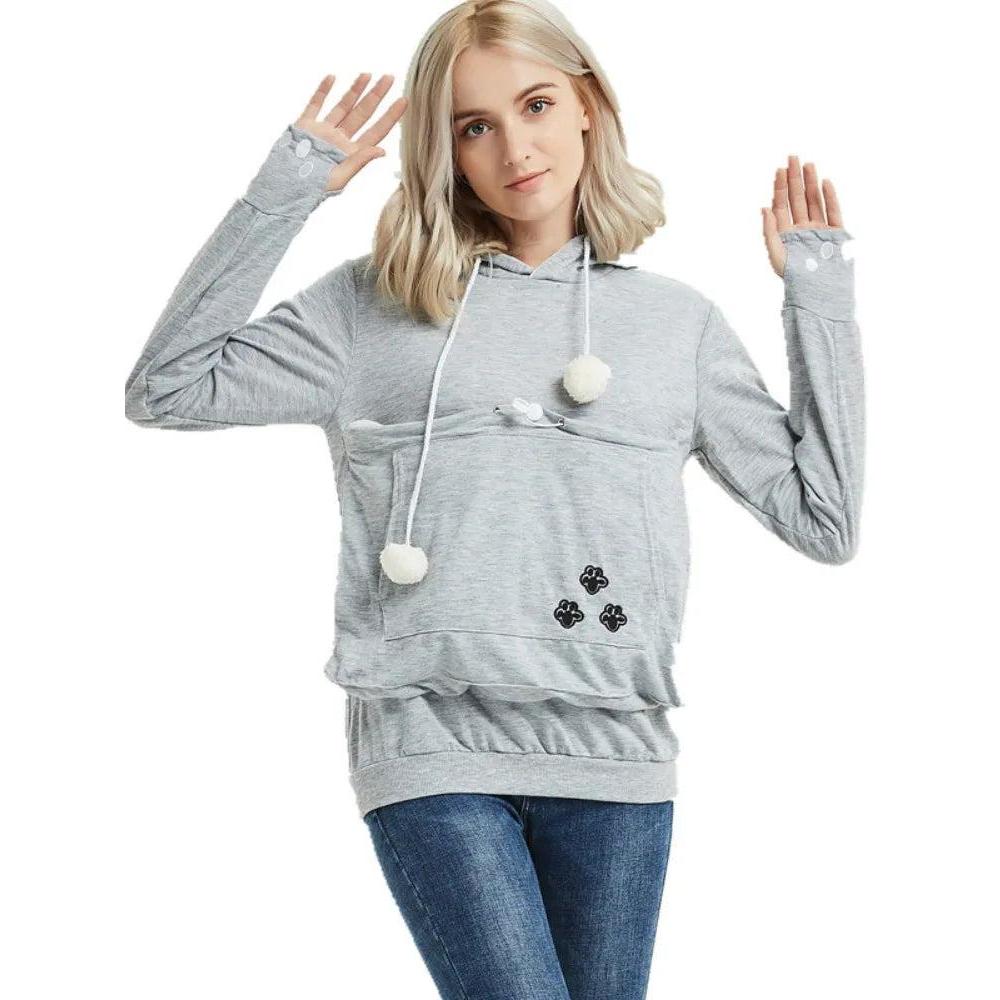 Kangaroo Pocket Pet Carrier Hoodie for Cats & Small Dogs by HitMyNeed