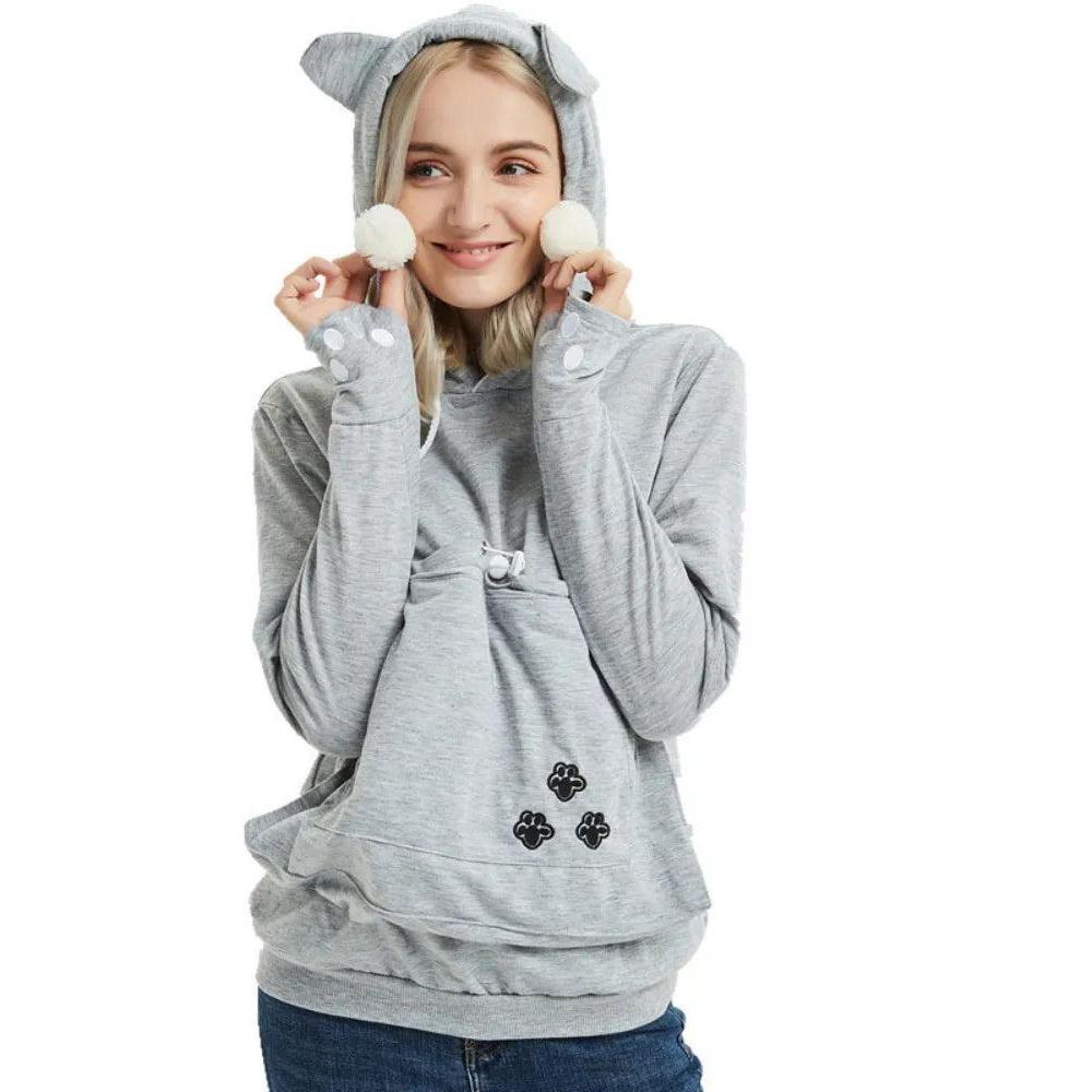 Kangaroo Pocket Pet Carrier Hoodie for Cats & Small Dogs by HitMyNeed
