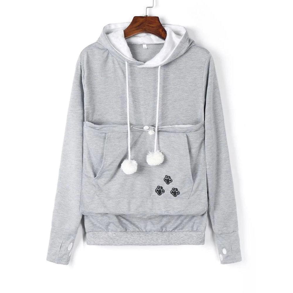 Kangaroo Pocket Pet Carrier Hoodie for Cats & Small Dogs by HitMyNeed