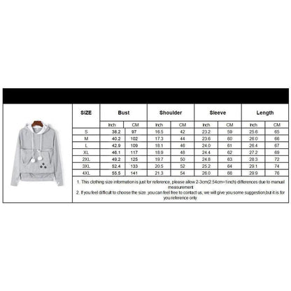 Kangaroo Pocket Pet Carrier Hoodie for Cats & Small Dogs by HitMyNeed