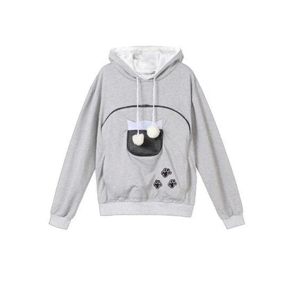 Kangaroo Pocket Pet Carrier Hoodie for Cats & Small Dogs light-gray-2 4xl by HitMyNeed