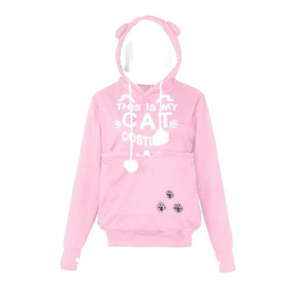 Kangaroo Pocket Pet Carrier Hoodie for Cats & Small Dogs pink-3 4xl by HitMyNeed