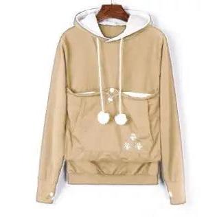 Kangaroo Pocket Pet Carrier Hoodie for Cats & Small Dogs soil-yellow 4xl by HitMyNeed