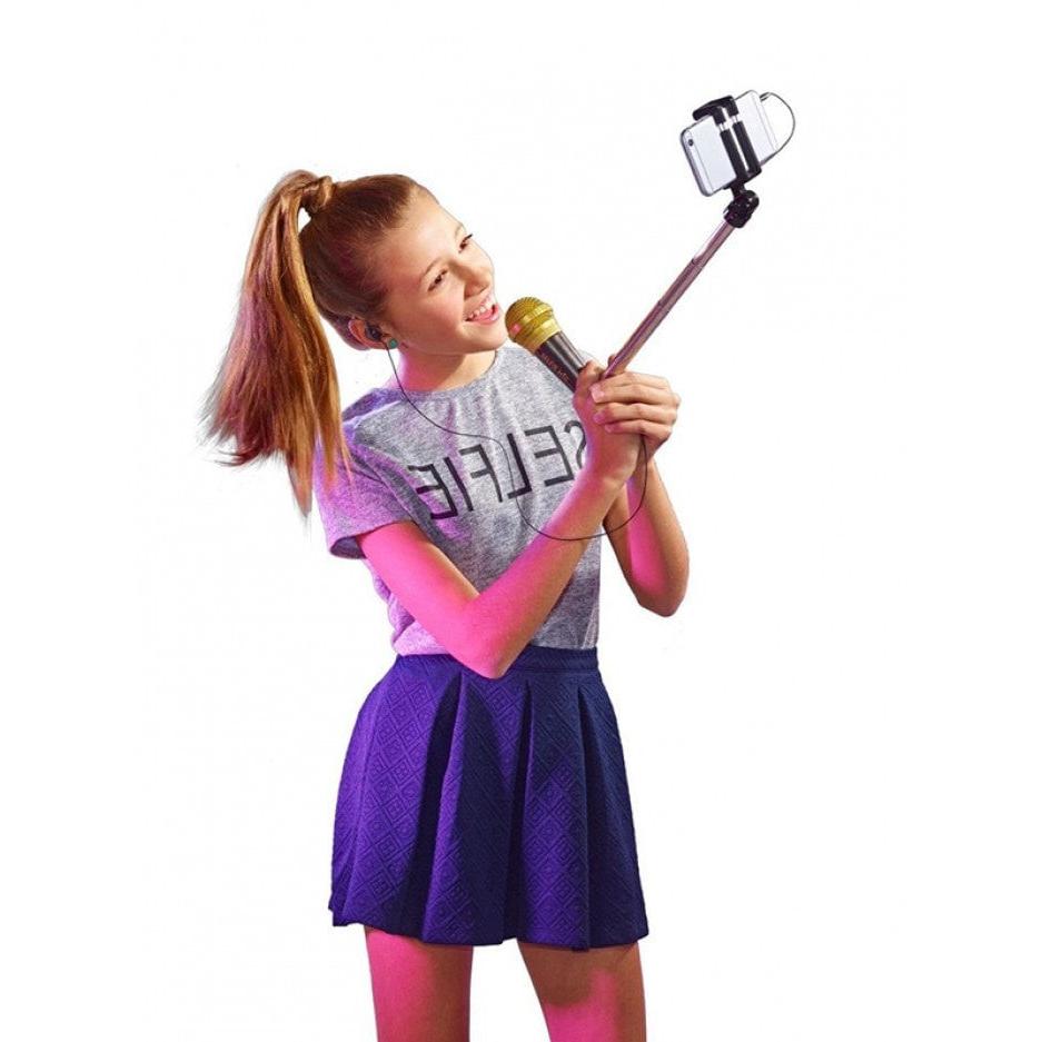 Karaoke Microphone Selfie Stick with Bluetooth Control by HitMyNeed