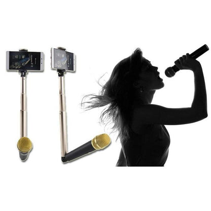 Karaoke Microphone Selfie Stick with Bluetooth Control by HitMyNeed