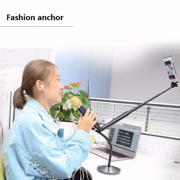 Karaoke Microphone Selfie Stick with Bluetooth Control by HitMyNeed