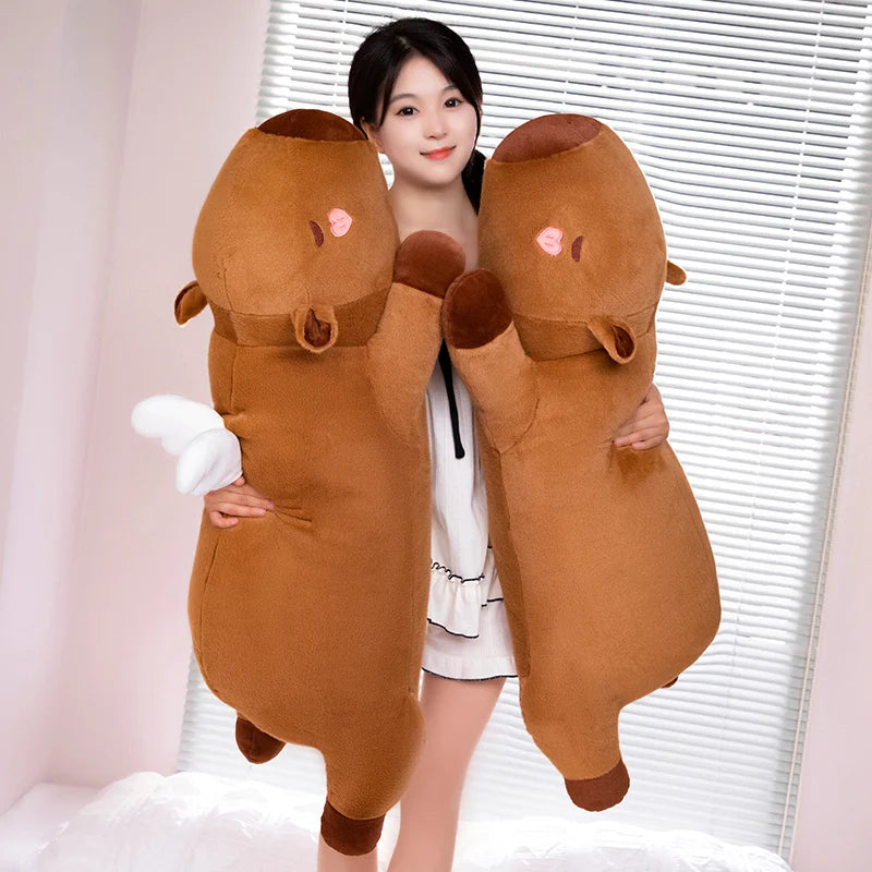 Kawaii Capybara Plush Pillow 60-100cm with Wings by HitMyNeed