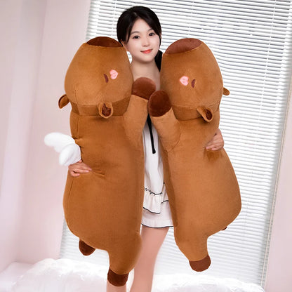 Kawaii Capybara Plush Pillow 60-100cm with Wings by HitMyNeed
