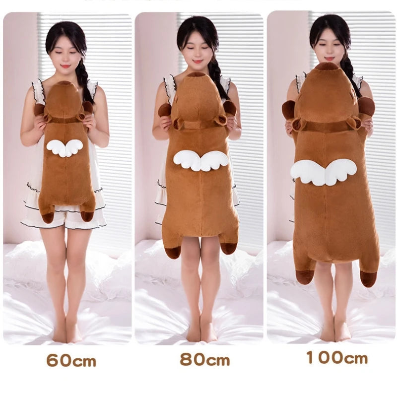 Kawaii Capybara Plush Pillow 60-100cm with Wings by HitMyNeed