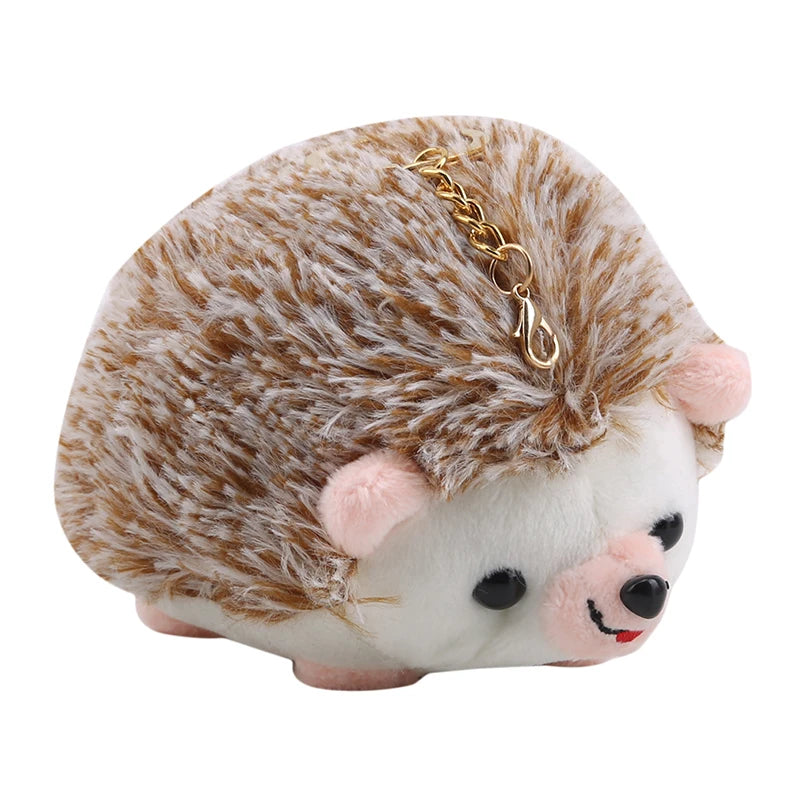 Kawaii Plush Hedgehog Keychain Bag & Car Accessory brown by HitMyNeed
