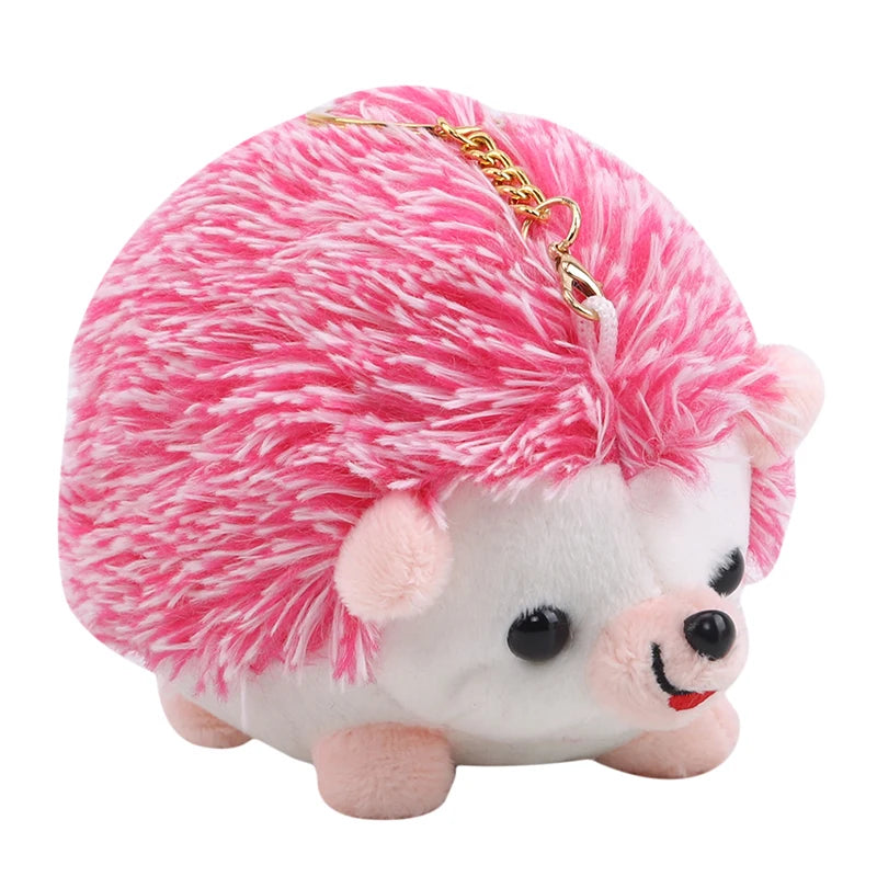 Kawaii Plush Hedgehog Keychain Bag & Car Accessory pink by HitMyNeed